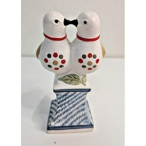 Vintage Liberty Workshop 2 Love Birds Folk Art Replica Early American Chalkware